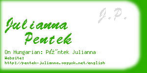 julianna pentek business card